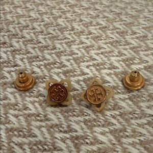 Tory Burch Gold Logo Stud Earrings